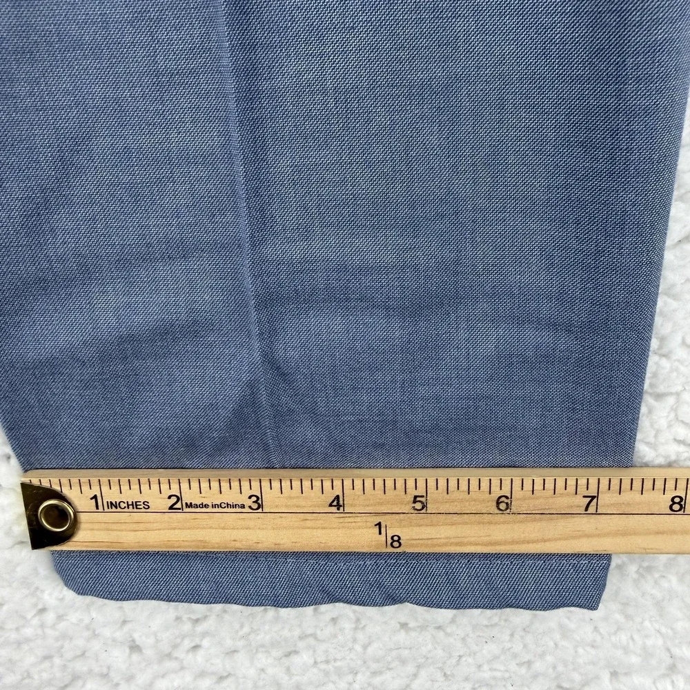 Topman Dress Pants Mens 36x32 Blue Slim Fit Microfiber Business Office Wear